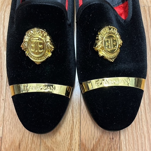 ELANROMAN‎ Men's Velvet Loafers Dress Fashion Wedding Party Prom Shoes - Men’s 9 - Picture 2 of 6